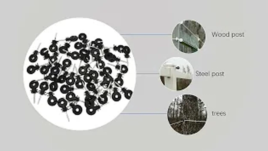 عوازل سياج كهربائي سلك رونج الماشية الأغنام الخشب المسمار في مزرعة سياج عازل