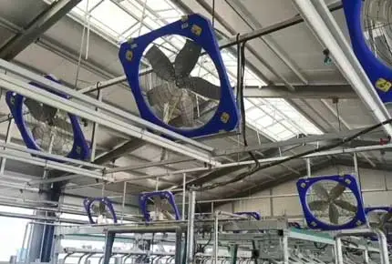 مراوح الماشية المدارة بالحرارة FBA002 ، تبديد فعال لتبريد الأبقار بجودة عالية